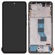 LCD compatible with Xiaomi Poco M7 Pro 5G , (black, with frame, Copy, (TFT), classic black)