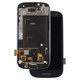 Pantalla LCD puede usarse con Samsung I9300 Galaxy S3, azul, con marco, original (vidrio reemplazado)