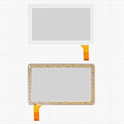 Cristal táctil puede usarse con China Tablet PC 10,1"; Nomi A10100, blanco, 257 mm, 40 pin, 159 mm, capacitivo, 10,1", #MGLCTP 157 DLW CTP 0371 FE DH 1010A1 FPC042 FPC CY101050 00 CZY66490A01 FPC