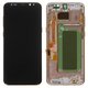 Pantalla LCD puede usarse con Samsung G955 Galaxy S8 Plus, dorado, con marco, High Copy, (OLED)