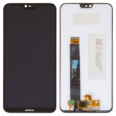 Pantalla LCD puede usarse con Nokia 6.1 Plus, X6 2018 , negro, sin marco, original vidrio reemplazado