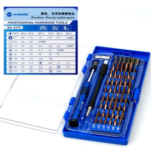 Juego de herramientas para reparación de dispositivos móviles Sunshine SS 5117, 58 in 1