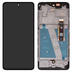 Pantalla LCD puede usarse con Motorola Moto G72 XT2255, negro, con marco, Original PRC 