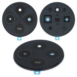 Vidrio de cámara puede usarse con Xiaomi Redmi 14C 4G, Redmi A4, negro, con marcos, midnight black