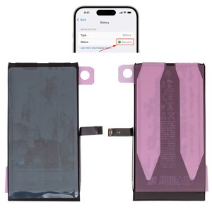 Batería puede usarse con iPhone 14, Li ion, 3.87 V, 3580 mAh, mayor capacidad, sin mensaje de error, A2863 , genuine IC