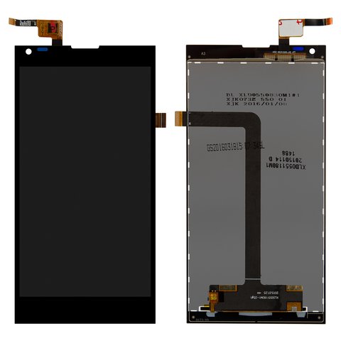 Дисплей для Doogee DG550, черный, без рамки, #FPC BA251 00011 A FPC55312A0 V2