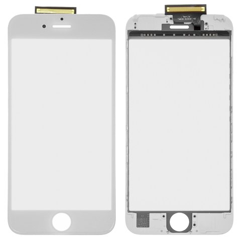 Сенсорний екран для iPhone 6S, з рамкою, з ОСА плівкою, Сopy, білий