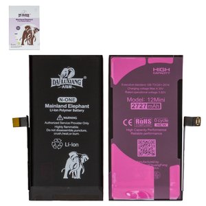 Аккумулятор Da Luxiang для Apple iPhone 12 mini, Li ion, 3,82 B, 2727 мАч, повышенная ёмкость, original IC