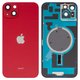 Задняя панель корпуса для iPhone 14 Plus, красная, со стеклом камеры, HC, red