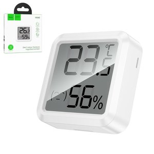Датчик температури та вологості Hoco HX40, білий, кімнатний, #6942007647823