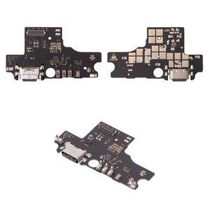 Шлейф для ZTE Blade A51 2021 , конектора зарядки, з мікрофоном, з компонентами, High Copy, плата зарядки