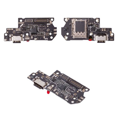 Шлейф для Xiaomi Redmi Note 12 Pro Plus, конектора зарядки, з мікрофоном, з компонентами, з SIM конектором, плата зарядки
