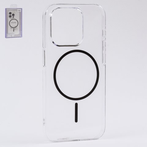 Чехол Fully PC MagSafe для iPhone 15 Pro, прозрачный, бесцветный, магнитный, пластик