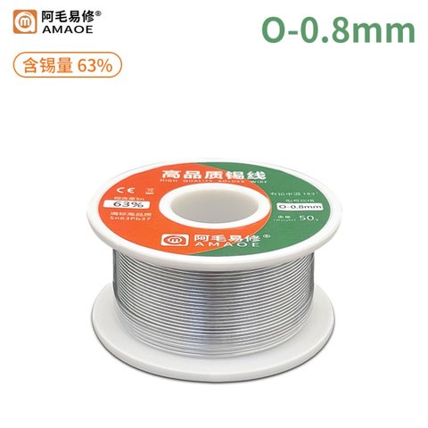 Припой Amaoe 6337 O, Sn 63% , Pb 37%, 0,8 мм, 50 г