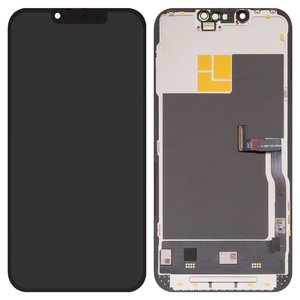 Дисплей для iPhone 13 Pro, черный, с рамкой, HC, без ошибки, OLED , DD OLED OEM soft, 120Hz, diagnosable