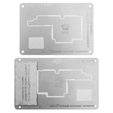 BGA трафарет Mechanic 4D для Apple iPhone X; Huawei, motherboard IC chip