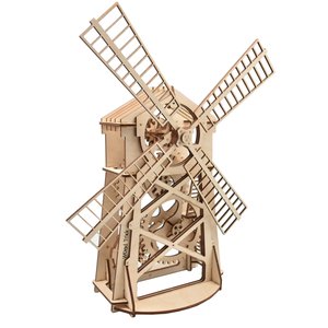 Rompecabezas mecánico 3D Wood Trick "Molino de viento" Rompecabezas mecánico 3D Wood Trick "Molino de viento"